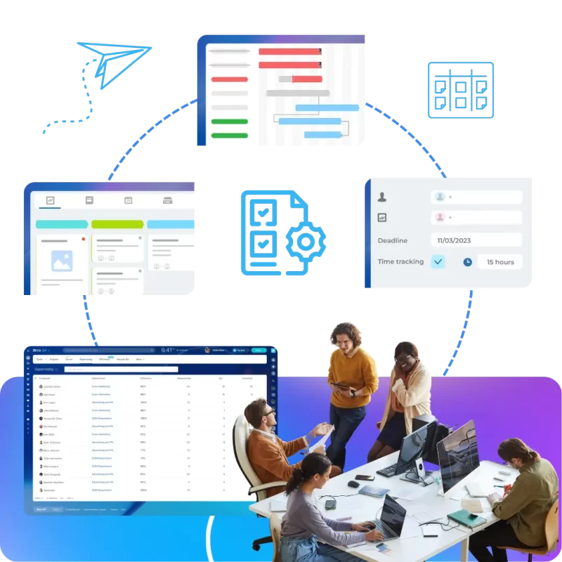 Overview of project goals and timelines in Bitrix24 task management software