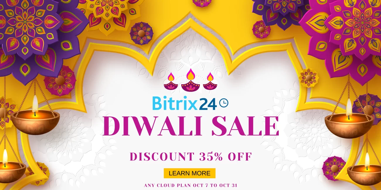 "Diwali Special Sale: Up to 35% Off on Bitrix24 CRM Plans from Rajlaxmi Solution PVT LTD.